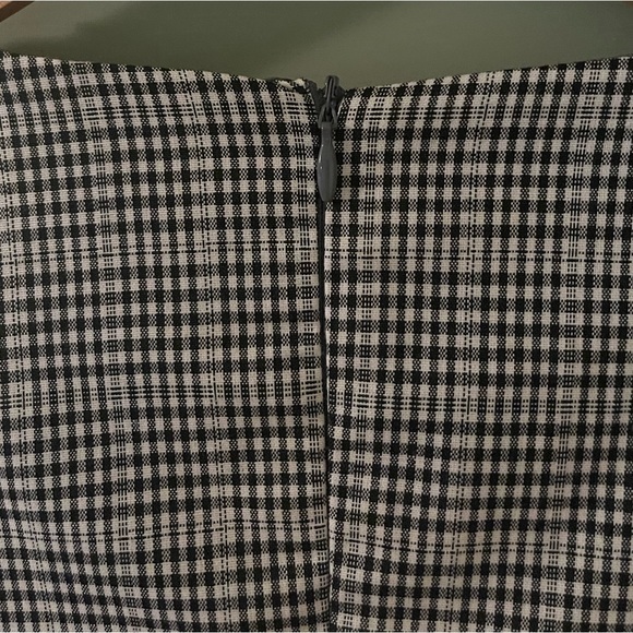 Lulus black & white micro‎ plaid short sleeve mini dress w/ front back wrap tie - Picture 11 of 13